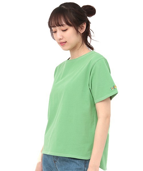 チチカカ（チチカカ）の「ワンポイント刺繍Ｔシャツ（Tシャツ/カットソー・レディース・パープル/ネイビー/オフホワイト/グリーン・MEDIUM/LARGE）」の7枚目の写真