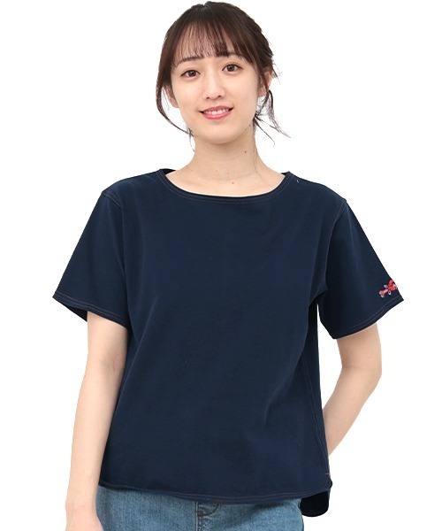 チチカカ（チチカカ）の「ワンポイント刺繍Ｔシャツ（Tシャツ/カットソー・レディース・パープル/ネイビー/オフホワイト/グリーン・MEDIUM/LARGE）」の8枚目の写真