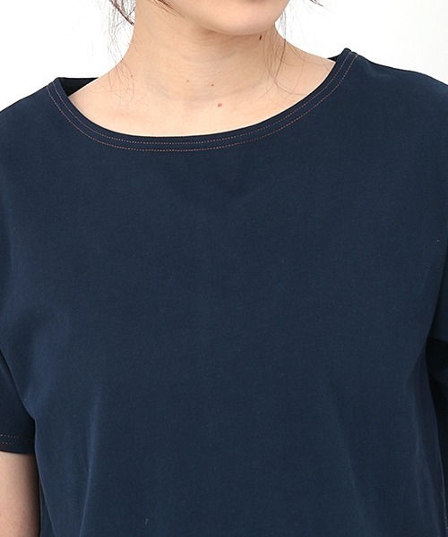 チチカカ（チチカカ）の「ワンポイント刺繍Ｔシャツ（Tシャツ/カットソー・レディース・パープル/ネイビー/オフホワイト/グリーン・MEDIUM/LARGE）」の11枚目の写真