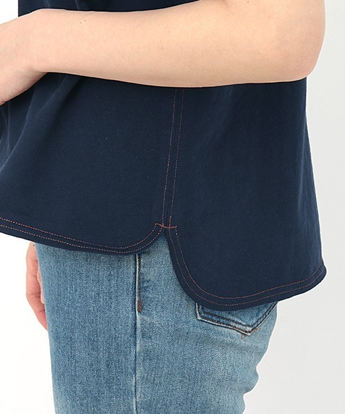 チチカカ（チチカカ）の「ワンポイント刺繍Ｔシャツ（Tシャツ/カットソー・レディース・パープル/ネイビー/オフホワイト/グリーン・MEDIUM/LARGE）」の13枚目の写真