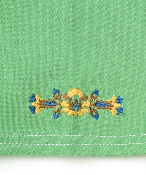 チチカカ（チチカカ）の「ワンポイント刺繍Ｔシャツ（Tシャツ/カットソー・レディース・パープル/ネイビー/オフホワイト/グリーン・MEDIUM/LARGE）」の16枚目の写真