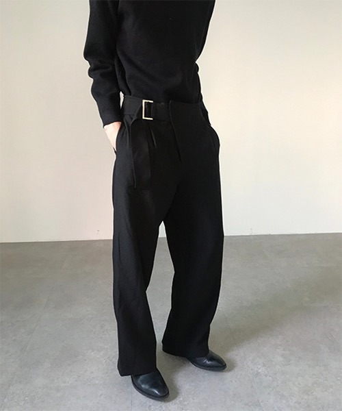 WESTBOY(ウエストボーイ)の「【COLN】Slacks Buckle Belt Big Silhouette Straight(スラックス・メンズ・ブラック・M/S)」の12枚目の写真