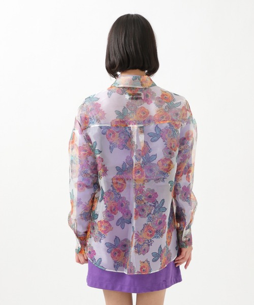 ROCKET x LUNCH（ロケットアンドランチ）の「ROCKET×LUNCH／ORGANZAガラシャツ　2929015（シャツ/ブラウス・レディース・その他1・SMALL）」の13枚目の写真