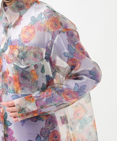 ROCKET x LUNCH（ロケットアンドランチ）の「ROCKET×LUNCH／ORGANZAガラシャツ　2929015（シャツ/ブラウス・レディース・その他1・SMALL）」の12枚目の写真