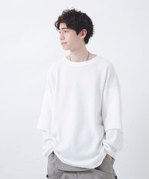 URBAN RESEARCH | URBAN RESEARCH iD　レイヤードワッフルカットソー(Tシャツ/カットソー)