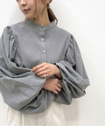 袖ボリュームバンドカラーシャツ【ZOZOTOWN限定アイテム】