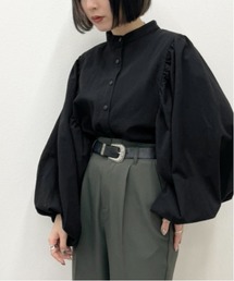 袖ボリュームバンドカラーシャツ【ZOZOTOWN限定アイテム】