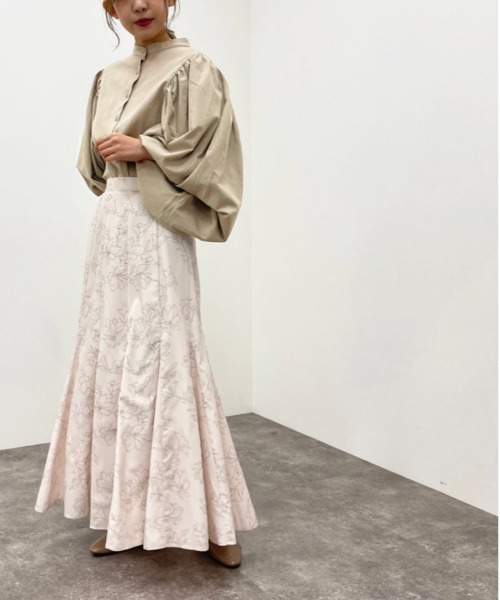 apres jour mignon(アプレジュールミニョン)の「袖ボリュームバンドカラーシャツ【ZOZOTOWN限定アイテム】(シャツ/ブラウス・レディース・ブルー系その他/アイボリー/ブラック/ベージュ・X-LARGE/フリー)」の16枚目の写真