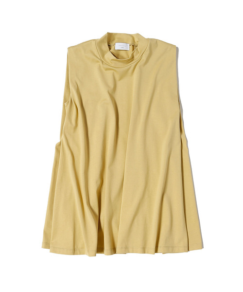 UNDECORATED(アンデコレイテッド)の「UNDECORATED アンデコレイテッド / CO SMOOTH TOP コットンスムースモックネックトップス / UDF21105(Tシャツ/カットソー・レディース・ボルドー/オフホワイト/ブラック/ベージュ・FREE)」の3枚目の写真