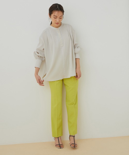 ADAM ET ROPE'(アダムエロペ)の「【アウトレット店舗・WEB限定】フレンチツイルギャザーブラウス(シャツ/ブラウス・レディース・ライトグレー/ベージュ/サックスブルー・FREE)」の17枚目の写真