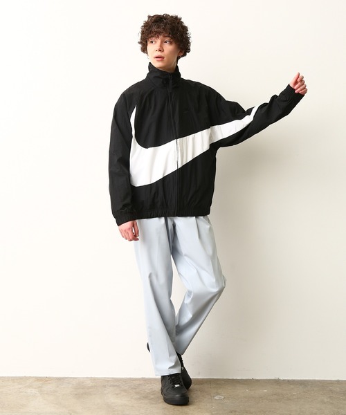 NIKE(ナイキ)の「ナイキ HBR STMT ウーブン ジャケット(ナイロンジャケット・メンズ・ブラック/ブラック系その他/ホワイト・M/L)」の9枚目の写真