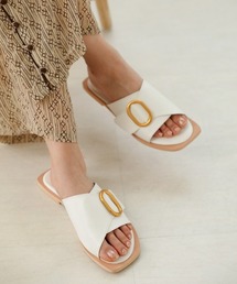 【WEB限定】オーバルバックルサンダル