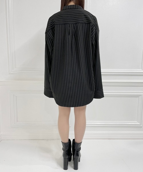 ANDGEEBEE(アンジービー)の「【UNISEX】ストライプシャツ(シャツ/ブラウス・レディース・ベージュ/ブラック・MEDIUM)」の16枚目の写真