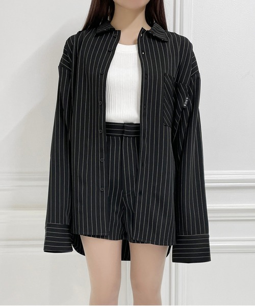 ANDGEEBEE(アンジービー)の「【UNISEX】ストライプシャツ(シャツ/ブラウス・レディース・ベージュ/ブラック・MEDIUM)」の22枚目の写真