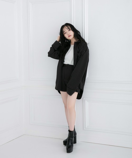 ANDGEEBEE(アンジービー)の「【UNISEX】ストライプシャツ(シャツ/ブラウス・レディース・ベージュ/ブラック・MEDIUM)」の20枚目の写真