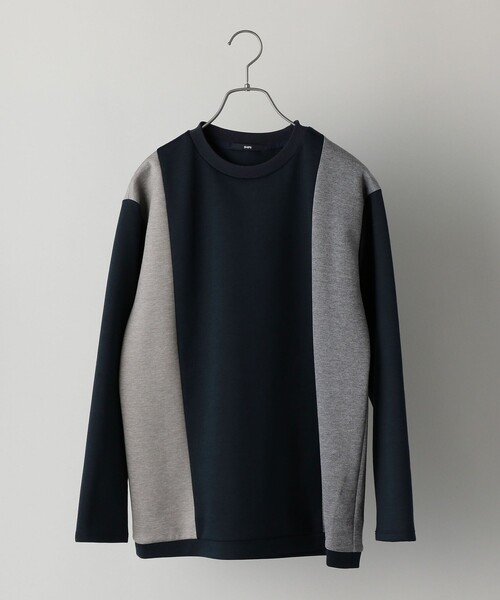 SHIPS（シップス）の「SHIPS: パネル アシンメトリー ポンチ ロングスリーブ カットソー (ロンT) 21SS（Tシャツ/カットソー・メンズ・ホワイト/ベージュ/ブルー/ネイビー・SMALL/MEDIUM/LARGE/X-LARGE）」の3枚目の写真