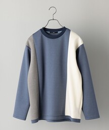 SHIPS | SHIPS: パネル アシンメトリー ポンチ ロングスリーブ カットソー (ロンT) 21SS(Tシャツ/カットソー)