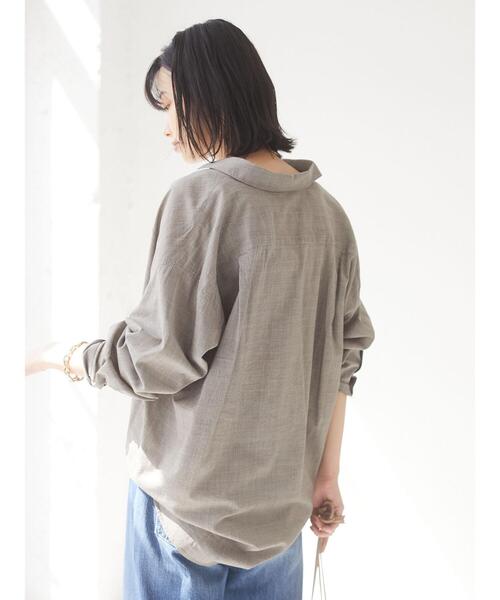 CRAFT STANDARD BOUTIQUE(クラフトスタンダードブティック)の「綿レーヨンレギュラーカラーシャツ *◇(シャツ/ブラウス・レディース・アイボリー/モカ/ミント/チェック/ブラック系その他/ブルー系その他・MEDIUM/LARGE)」の21枚目の写真