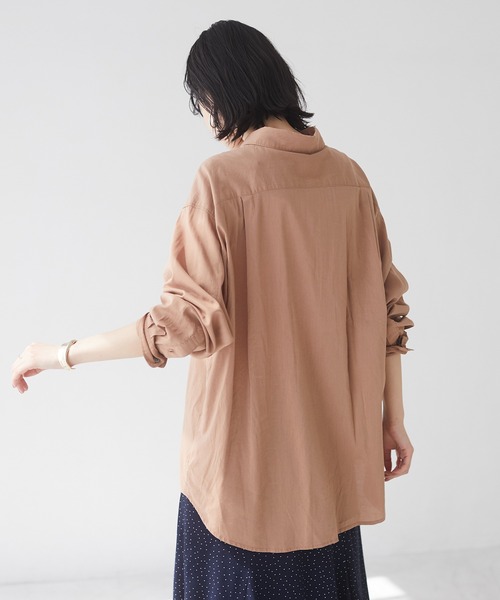 CRAFT STANDARD BOUTIQUE(クラフトスタンダードブティック)の「綿レーヨンレギュラーカラーシャツ *◇(シャツ/ブラウス・レディース・アイボリー/モカ/ミント/チェック/ブラック系その他/ブルー系その他・MEDIUM/LARGE)」の14枚目の写真