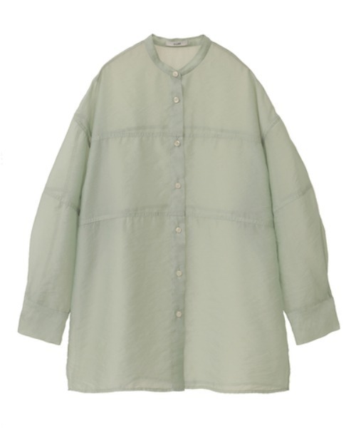 CLANE(クラネ)の「【CLANE/クラネ】SWITCH SHEER SHIRT:シャツ◆(シャツ/ブラウス・レディース・ブラウン/グリーン・MEDIUM)」の9枚目の写真