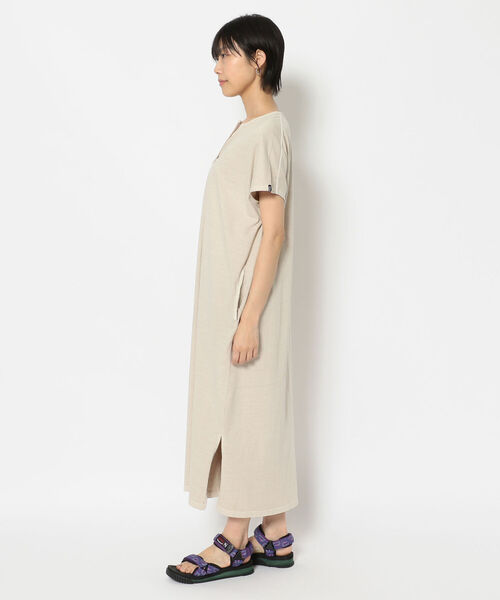 MANASTASH（マナスタッシュ）の「MANASTASH/マナスタッシュ　W-s PIGMENT SKIPPER DRESS（ワンピース・レディース・ライトブルー/ブラック/サンドベージュ・MEDIUM）」の4枚目の写真