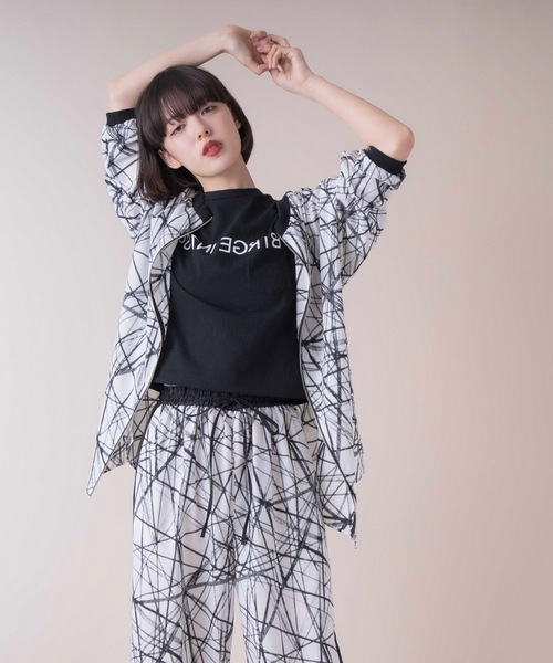 La SRIC（ラスリック）の「La SRIC / スラッシュ柄2WAYブラウス 【セットアップ可】（シャツ/ブラウス・レディース・ブラック/オフホワイト・38）」の2枚目の写真