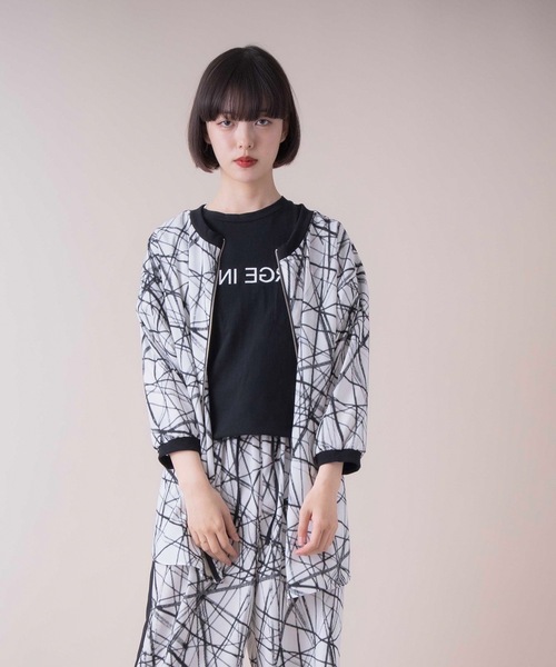 La SRIC（ラスリック）の「La SRIC / スラッシュ柄2WAYブラウス 【セットアップ可】（シャツ/ブラウス・レディース・ブラック/オフホワイト・38）」の22枚目の写真