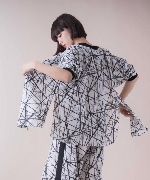 La SRIC（ラスリック）の「La SRIC / スラッシュ柄2WAYブラウス 【セットアップ可】（シャツ/ブラウス・レディース・ブラック/オフホワイト・38）」の19枚目の写真