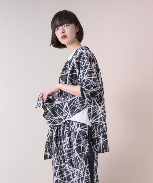 La SRIC（ラスリック）の「La SRIC / スラッシュ柄2WAYブラウス 【セットアップ可】（シャツ/ブラウス・レディース・ブラック/オフホワイト・38）」の20枚目の写真