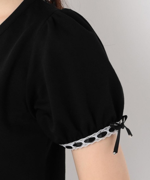 LODISPOTTO（ロディスポット）の「SweetCherryパフTシャツ（Tシャツ/カットソー・レディース・ピンク/ホワイト/ブラック・MEDIUM）」の7枚目の写真