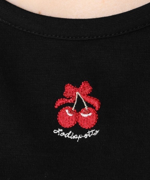 LODISPOTTO（ロディスポット）の「SweetCherryパフTシャツ（Tシャツ/カットソー・レディース・ピンク/ホワイト/ブラック・MEDIUM）」の9枚目の写真