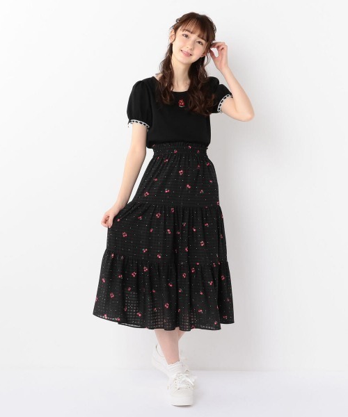 LODISPOTTO（ロディスポット）の「SweetCherryパフTシャツ（Tシャツ/カットソー・レディース・ピンク/ホワイト/ブラック・MEDIUM）」の10枚目の写真