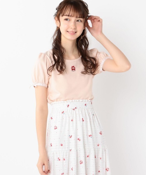 LODISPOTTO（ロディスポット）の「SweetCherryパフTシャツ（Tシャツ/カットソー・レディース・ピンク/ホワイト/ブラック・MEDIUM）」の11枚目の写真