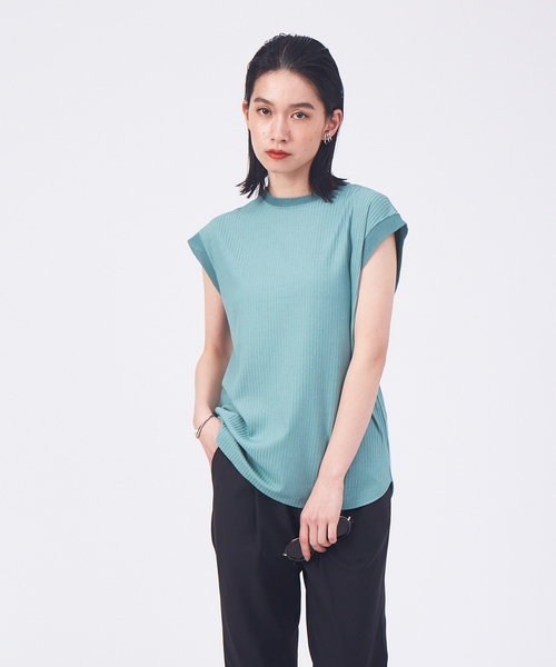 qualite(カリテ)の「ドット釦2WAYカットソー(Tシャツ/カットソー・レディース・ホワイト/ネイビー/モスグリーン・フリー)」の8枚目の写真