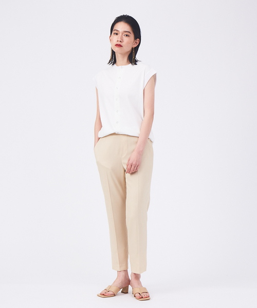 qualite(カリテ)の「ドット釦2WAYカットソー(Tシャツ/カットソー・レディース・ホワイト/ネイビー/モスグリーン・フリー)」の6枚目の写真