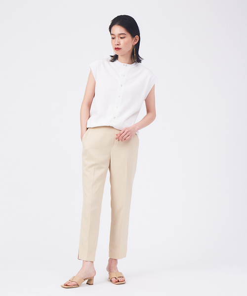 qualite(カリテ)の「ドット釦2WAYカットソー(Tシャツ/カットソー・レディース・ホワイト/ネイビー/モスグリーン・フリー)」の4枚目の写真