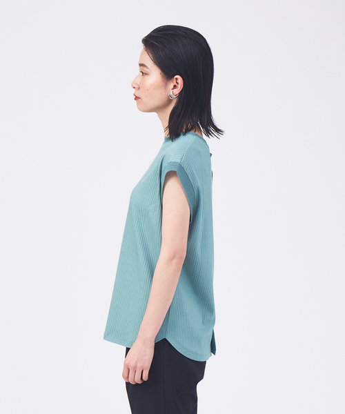 qualite(カリテ)の「ドット釦2WAYカットソー(Tシャツ/カットソー・レディース・ホワイト/ネイビー/モスグリーン・フリー)」の11枚目の写真