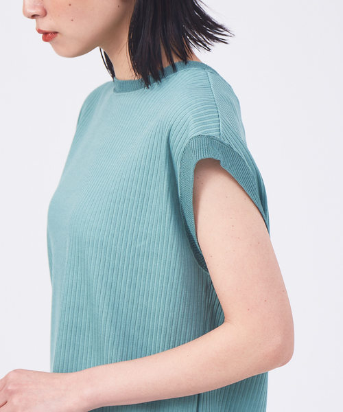 qualite(カリテ)の「ドット釦2WAYカットソー(Tシャツ/カットソー・レディース・ホワイト/ネイビー/モスグリーン・フリー)」の9枚目の写真