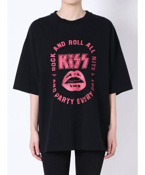COTORICA（コトリカ）の「KISS ツアーロゴルーズT【UNISEX】（Tシャツ/カットソー・レディース・ブラック/オフホワイト・SMALL/LARGE）」の16枚目の写真