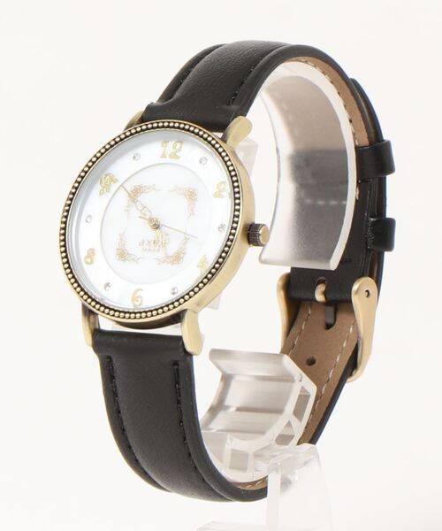 axes femme（アクシーズファム）の「バラ模様ラウンドウォッチ（アナログ腕時計・レディース・ブラック/ブラウン・MEDIUM）」の6枚目の写真