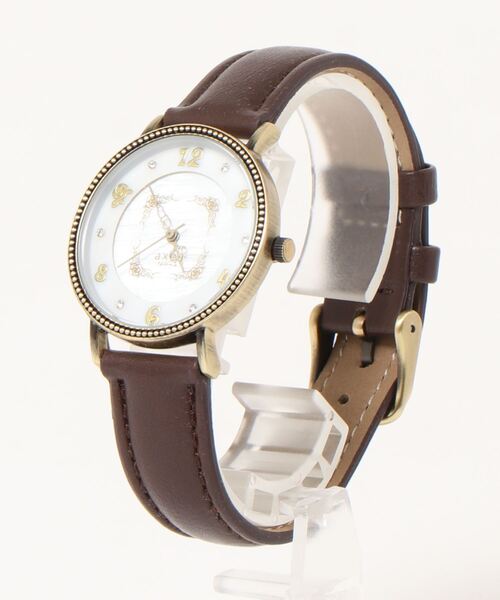 axes femme（アクシーズファム）の「バラ模様ラウンドウォッチ（アナログ腕時計・レディース・ブラック/ブラウン・MEDIUM）」の5枚目の写真