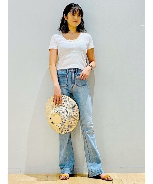 GAP（ギャップ）の「シック コットン スクープネックTシャツ（Tシャツ/カットソー・レディース・ホワイト/ブルー/オレンジ・L/XXS/XL/XS/S/M）」の8枚目の写真