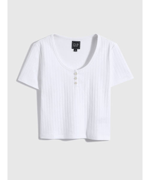 GAP（ギャップ）の「シック コットン スクープネックTシャツ（Tシャツ/カットソー・レディース・ホワイト/ブルー/オレンジ・L/XXS/XL/XS/S/M）」の11枚目の写真