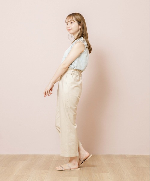 flower（フラワー）の「ナチュラルフリルパンツ（その他パンツ・レディース・アイボリー/グリーン・FREE）」の7枚目の写真