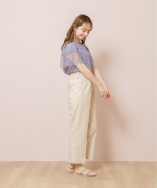 flower（フラワー）の「ナチュラルフリルパンツ（その他パンツ・レディース・アイボリー/グリーン・FREE）」の11枚目の写真