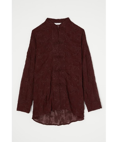 MOUSSY EMBROIDERED SHEER シャツ チャイナ MOUSSY（マウジー）の「EMBROIDERED SHEER シャツ（シャツ