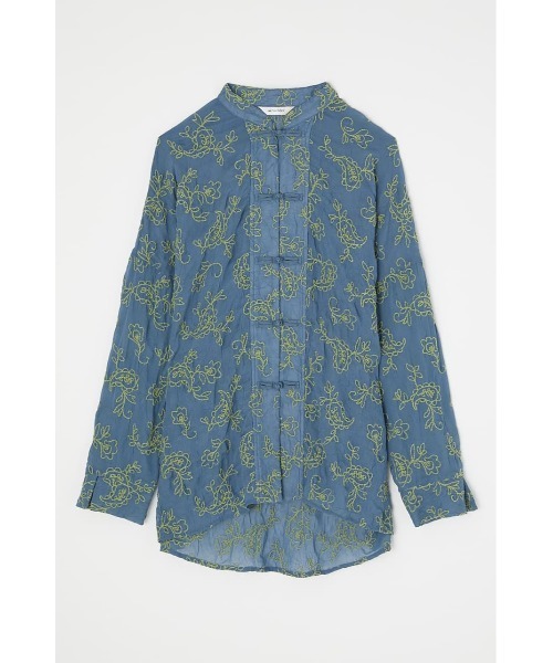 MOUSSY EMBROIDERED SHEER シャツ チャイナ MOUSSY（マウジー）の「EMBROIDERED SHEER シャツ（シャツ