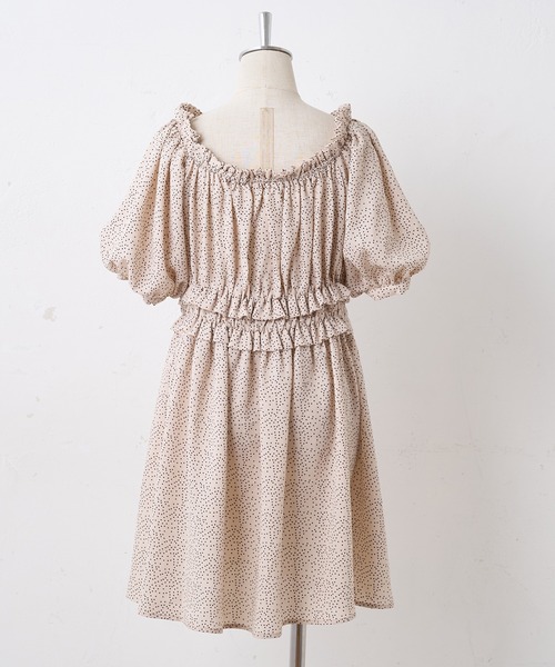 one after another NICE CLAUP（ワンアフターアナザーナイスクラップ）の「vintage風フリルチュニック（チュニック・レディース・アイボリー/モカ/ドット・FREE）」の7枚目の写真