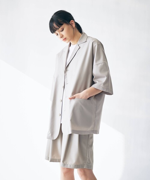 ジャケット　シャツ　半ズボンセット tk.TAKEO KIKUCHI（ティーケータケオキクチ）の「◇ワイド