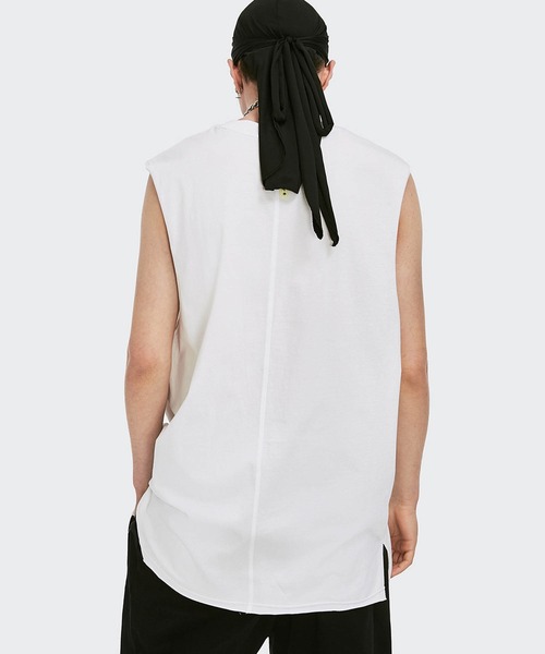 INFLATION(インフレーション)の「INFLATION(インフレーション)カットオフクルーネックタンクトップ カットソー ノースリーブ(タンクトップ・メンズ・ホワイト/チャコールグレー/カーキ/ライトグリーン・M/L/XL)」の13枚目の写真